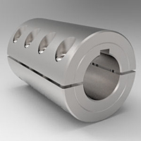 Two-Piece Split Clamp-Type Rigid Shaft Couplings with Keyways - Stainless Steel