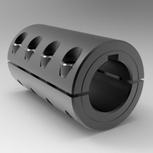 2-1/2 OD Black Oxide Steel 3-5/8 Length 1-3/8 Bore A Diameter 1-3/8 Bore B Diameter 5/16 x 5/16 Keyway Width Ruland CLC-22-22-F One-Piece Clamping Rigid Coupling with Keyway 