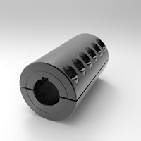 Two-Piece Split Clamp-Type Rigid Coupling, Heavy Duty, Steel w/ Keyways