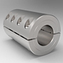 Two-Piece Split Clamp-Type Rigid Shaft Couplings - Stainless Steel